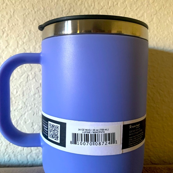Hydro Flask 24oz Mug ‘lupine’ color. NWT, never used & with instruction pamphlet - Picture 3 of 4